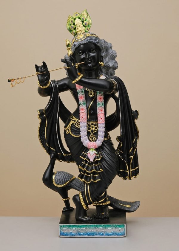 Krishna Black Marble Murti