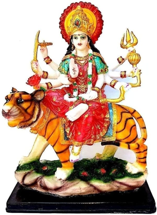 Maa Durga Colourfull Marble Murti